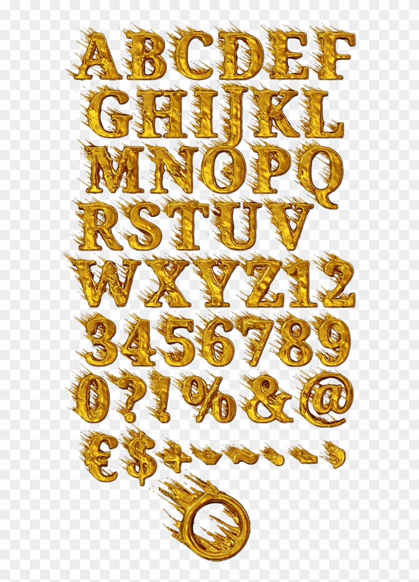 Golden Wind Font Clipart #549305