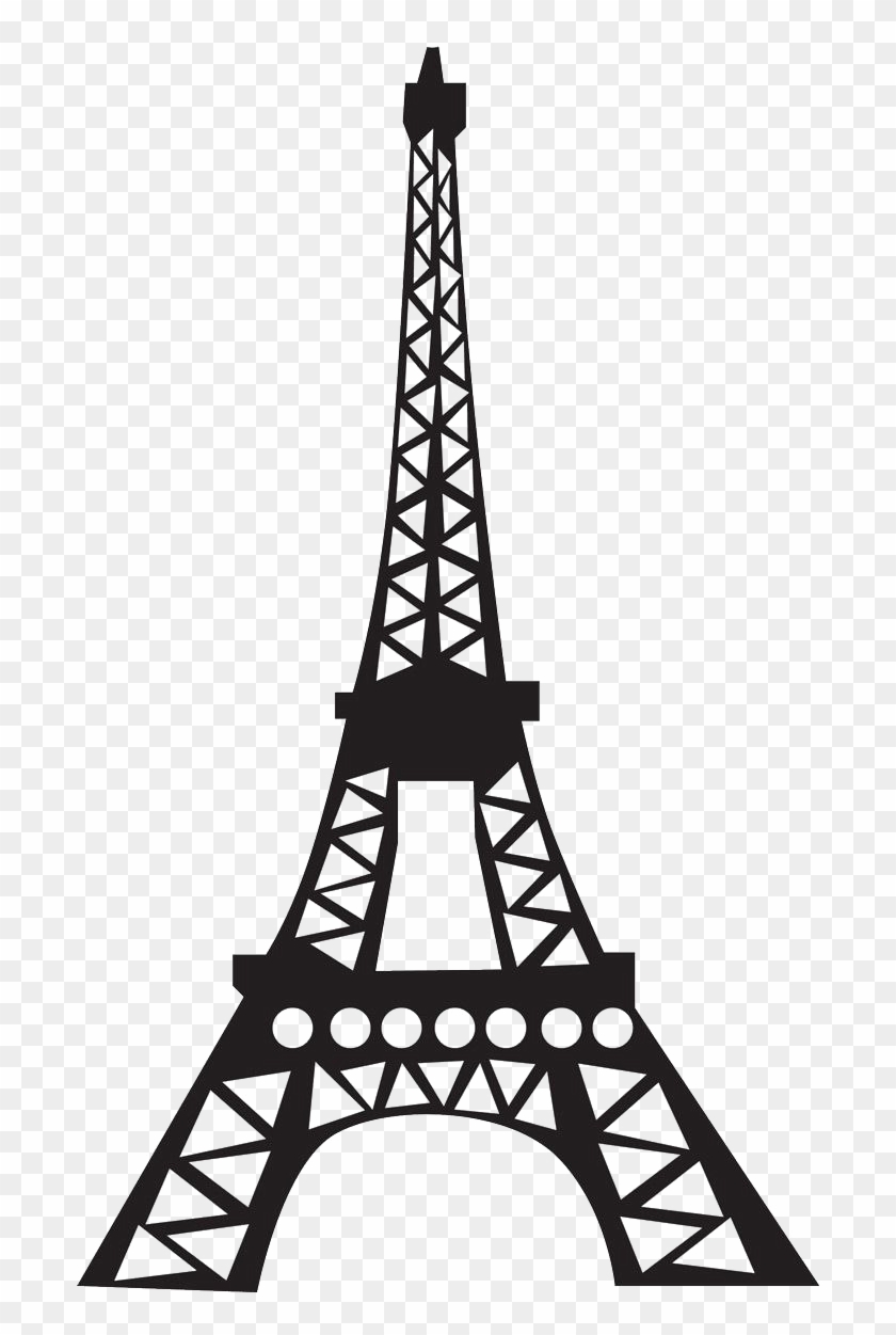 Eiffel Tower Silhouette Png High-quality Image - Paris Eiffel Tower Template Clipart #549337