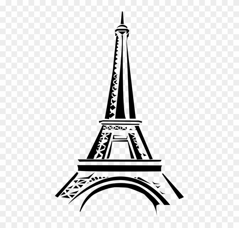 Free Image On Pixabay - Pink Eiffel Tower Drawing Clipart #549558