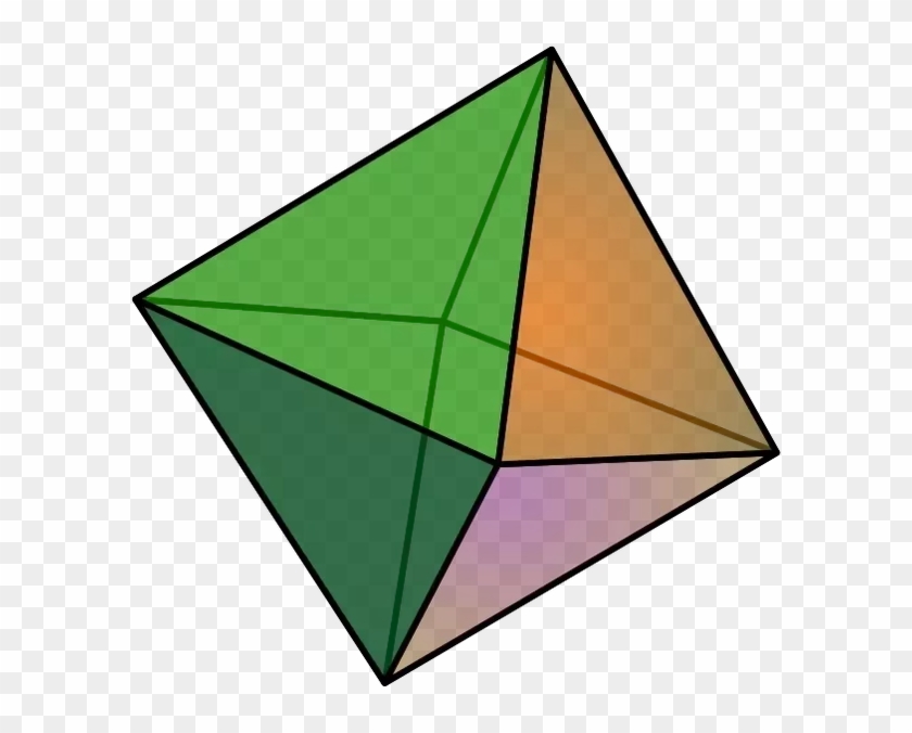Pyramid Clipart Rectangle - Octahedron Png Transparent Png #5400100