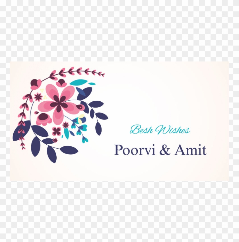 Floral Design Gift Tag - Graphic Design Clipart