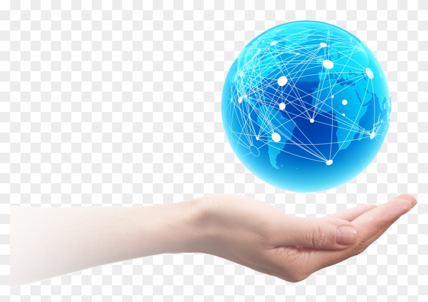 Hand Holding Globe - Sphere Clipart