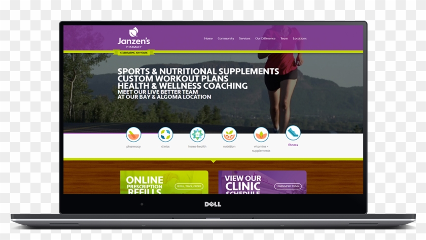 Janzen's Pharmacy Website On A Laptop - Led-backlit Lcd Display Clipart #5401561