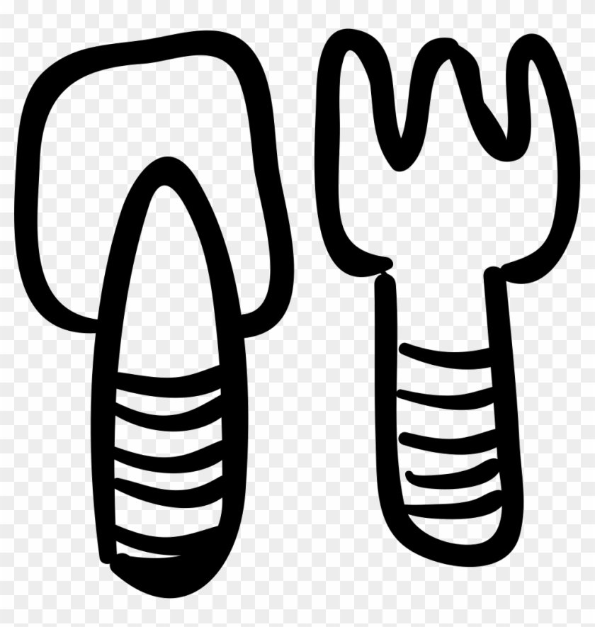 Spoon And Fork Kitchen Utensils Pair Of Toys Comments - Kitchen Utensils Hand Draw Png Clipart #5402102