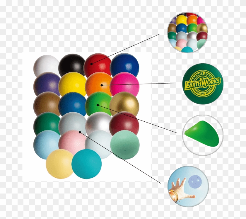 16 Available Colors Prominent Imprint Squeezable Throwable - Squeeze Balls Clipart #5402851