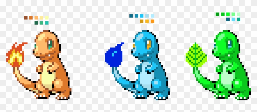 Charmander - Fire Water Grass Clipart
