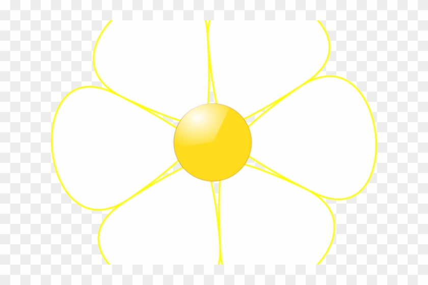 Yellow Flower Clipart Middle - Illustration - Png Download