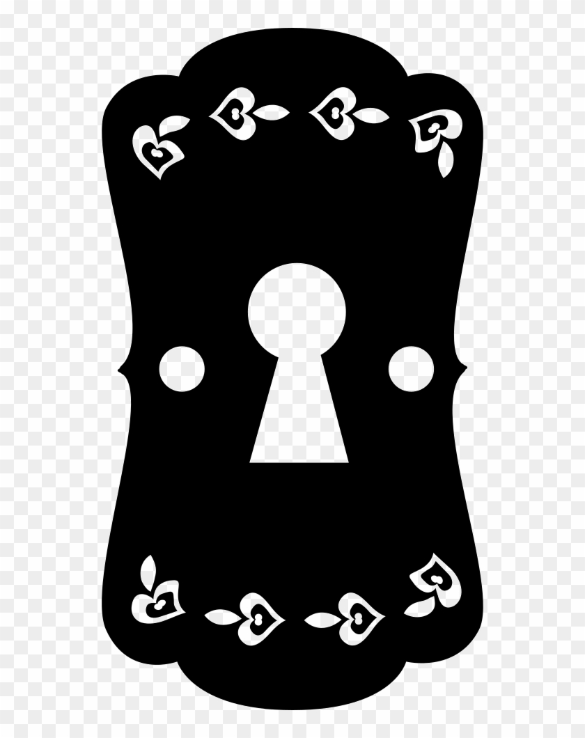 Keyhole With Small Hearts For A Girl Room Door Comments - Desenho De Fechadura De Porta Clipart