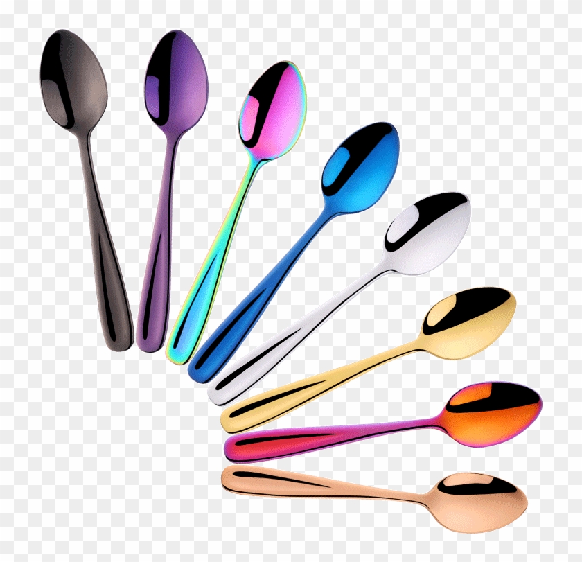 Luxury 304 Stainless Steel Mini Spoon Set Ice Cream - Spoon Clipart