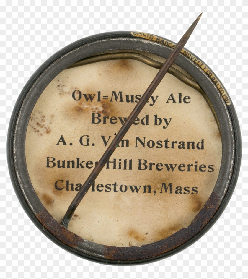 Owl-musty Be Wise And Get Next Button Back Beer Button - Circle Clipart