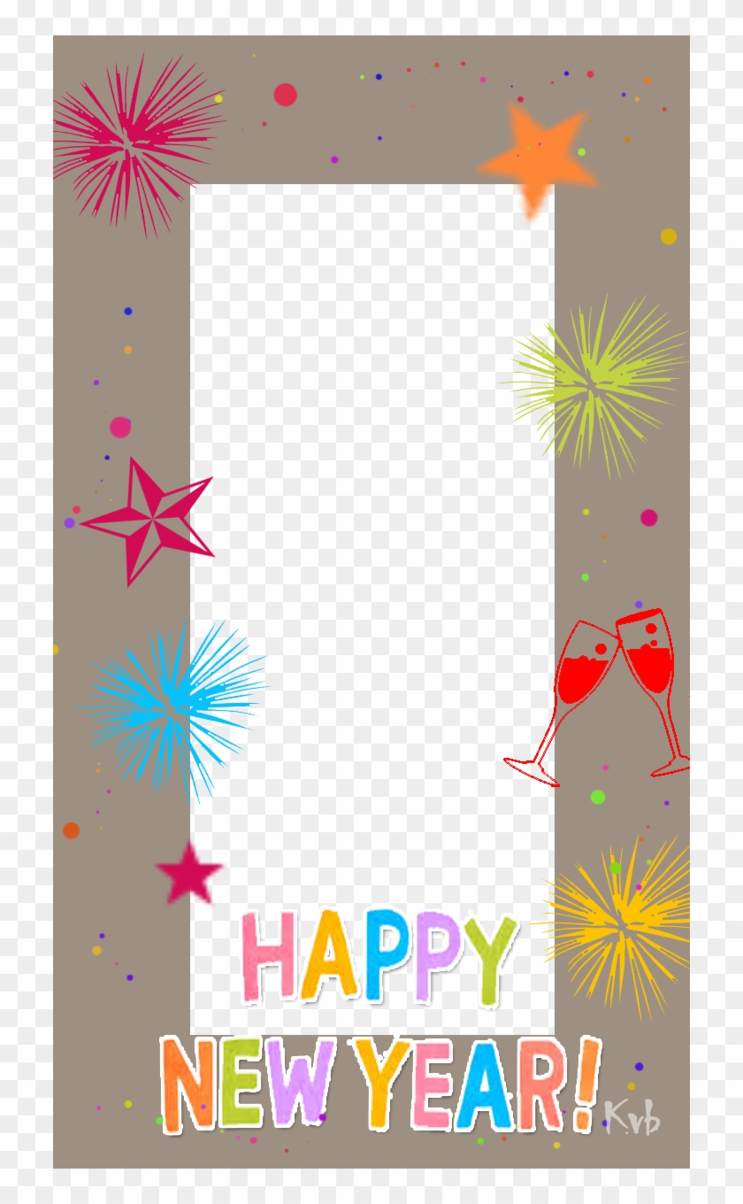 Multicolor New Year Frame - Purple Nor Cal Star Clipart