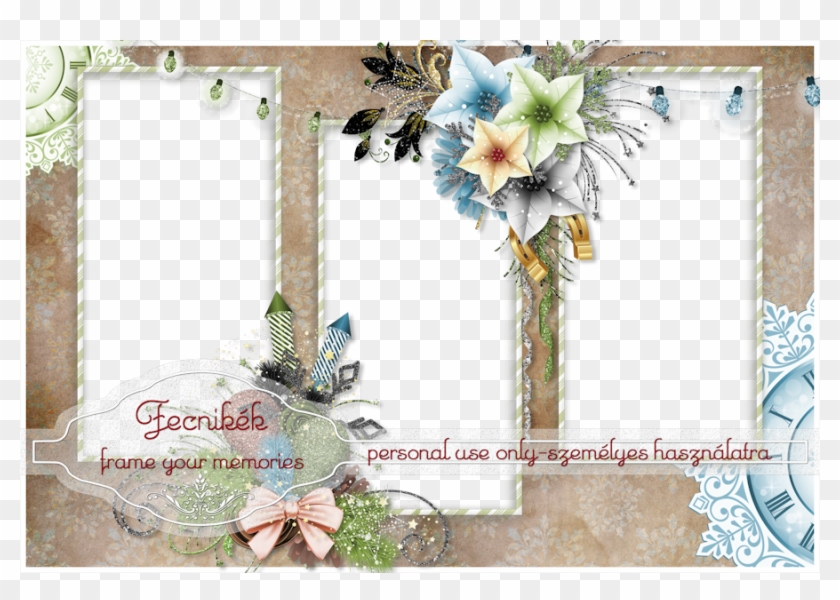 Triple New Year Frame - Magnolia Clipart