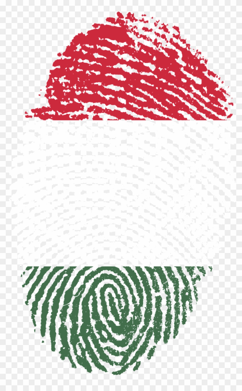 Hungary Flag Fingerprint Country Png Image - Iran Flag Fingerprint Clipart #5406923