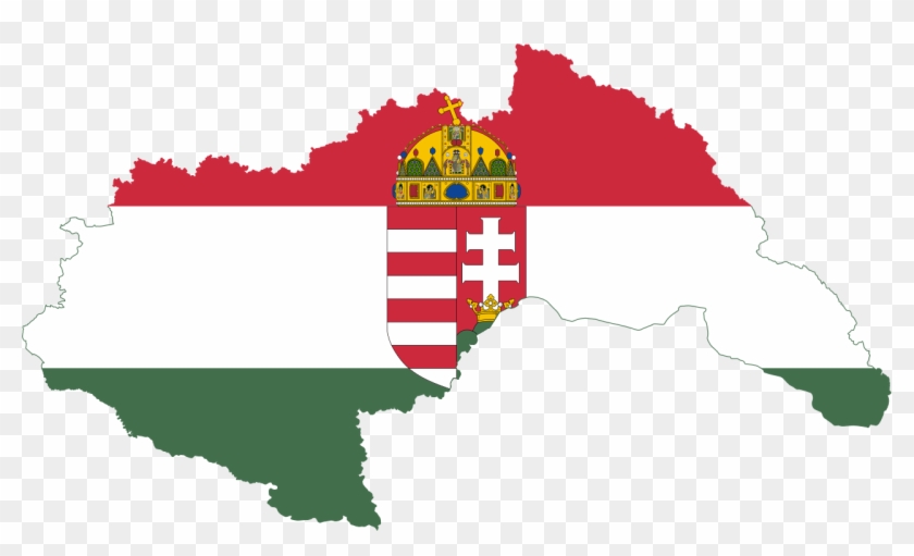 Flag Map Of Hungary - Flag Map Of Hungary 1941 Clipart #5406949