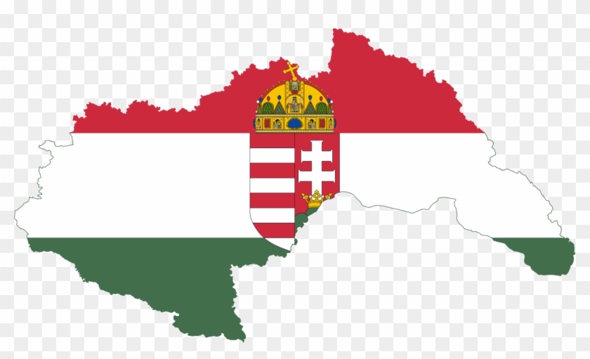 Flag Map Of Hungary - Flag Map Of Hungary 1941 Clipart