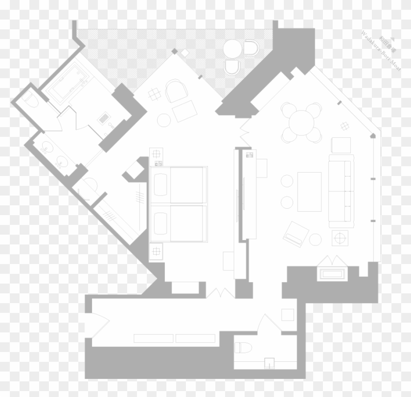 Palace Hotel Tokyo Terrace Suite - Palace Hotel Tokyo Plan Clipart #5407040