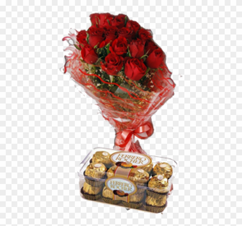 Bunch Of Roses And Ferrero Rocher Gtk Gh 003 - Ferrero Rocher Plastic Box Clipart #5407169