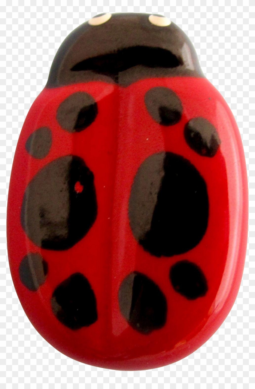 Vintage Flying Colors Ceramic Ladybug Pin - Ladybug Clipart
