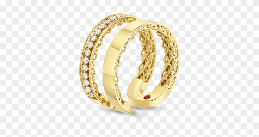 Roberto Coin Double Symphony Golden Gate Ring With - Engagement Ring Clipart