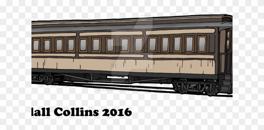 Railways Clipart Steampunk - Drawing Of Passenger Train Cars - Png Download