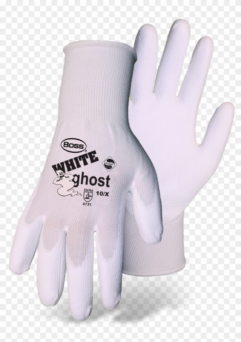 Boss® White Ghost Palm Dip With Color Coded Hem Knit Clipart #5408623