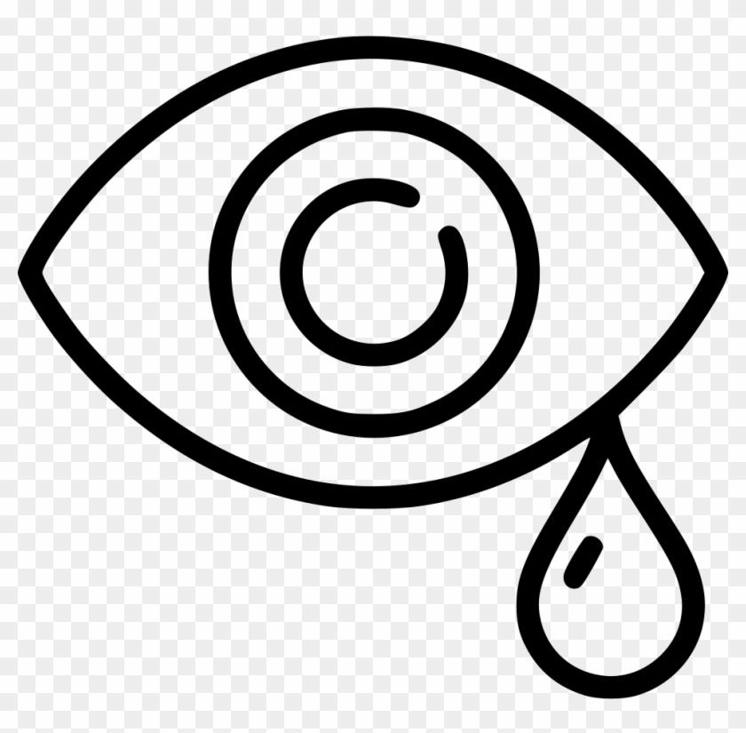 Eye Tears Pain Sadness Drops Comments - Line Art Clipart