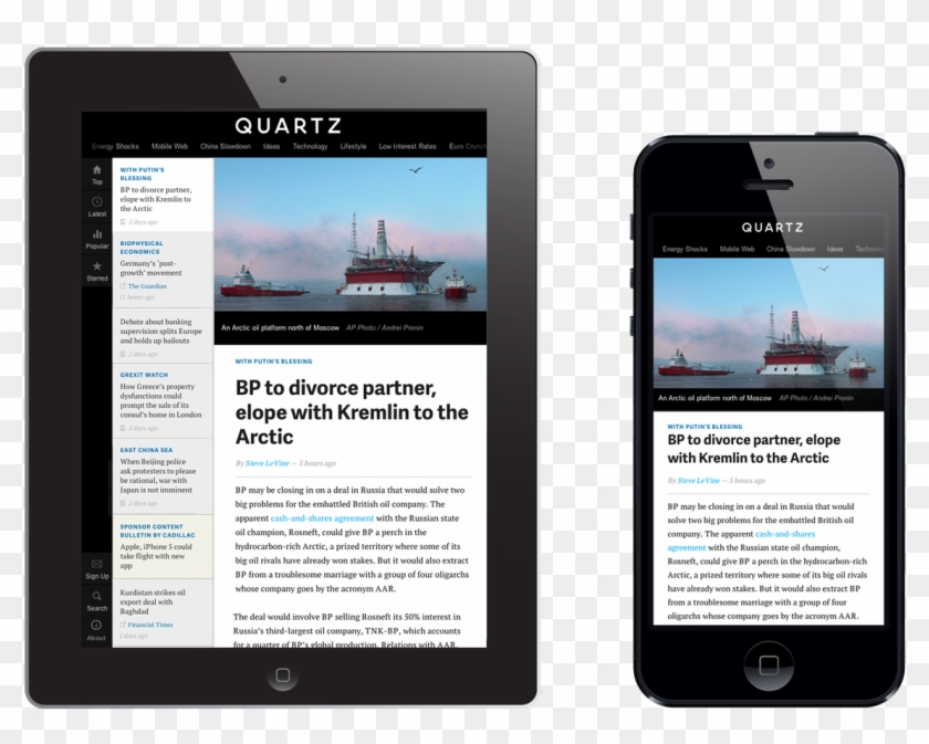 Quartz Shoots For Tablet And Mobile Readers, But Doesn't - Iphone 5 Clipart