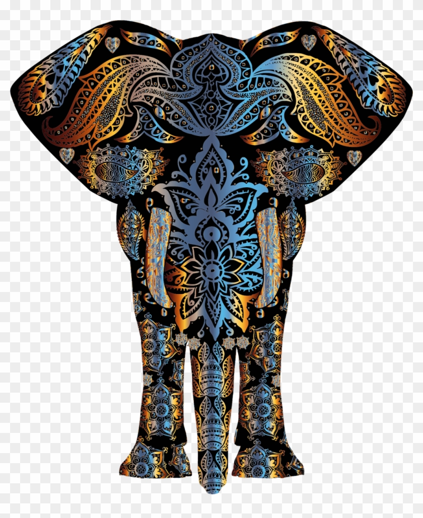 The Original Is - Colorful Elephant Drawing Clipart #5410034