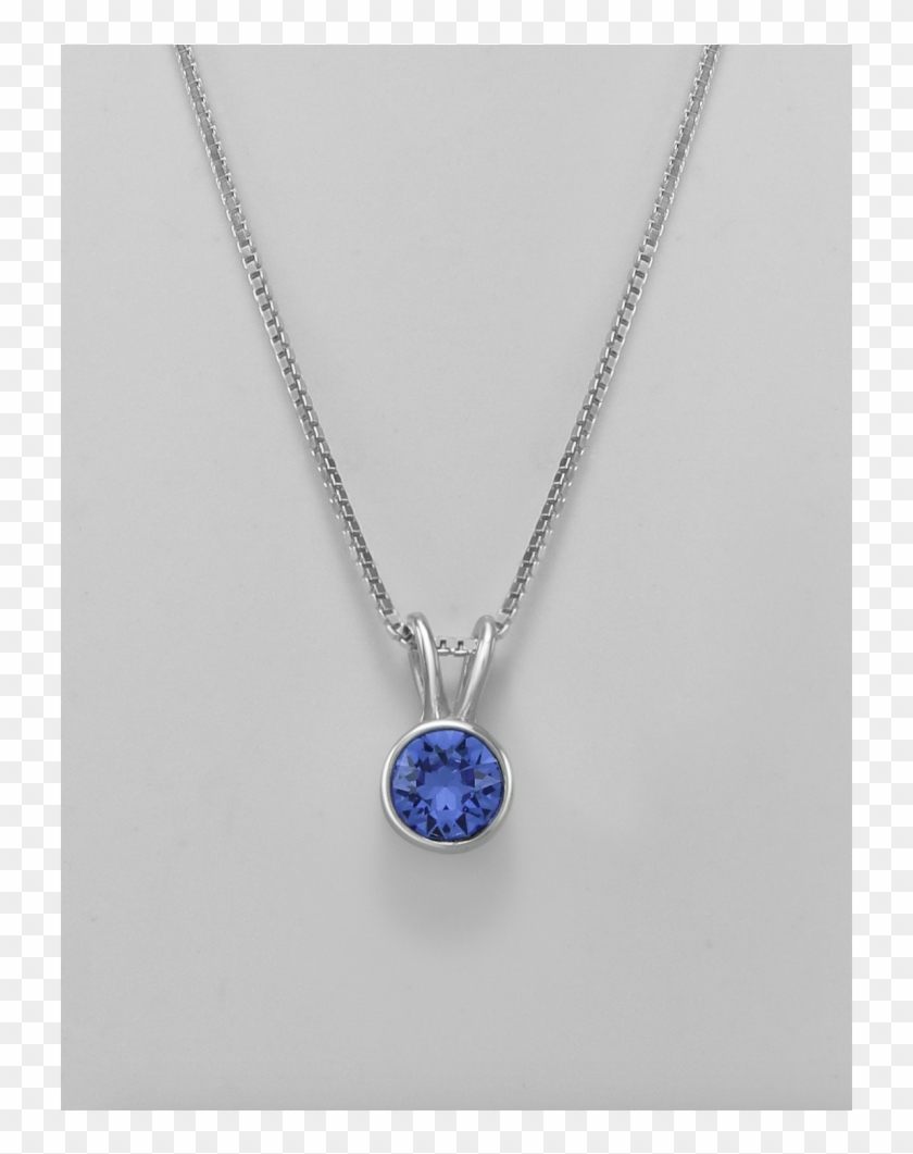 Neckless Swarovski Sapphire - Locket Clipart
