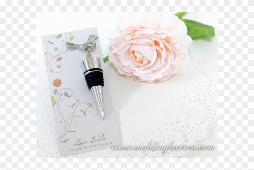 Personalized Bottle Stopper Wedding Favours - Garden Roses Clipart