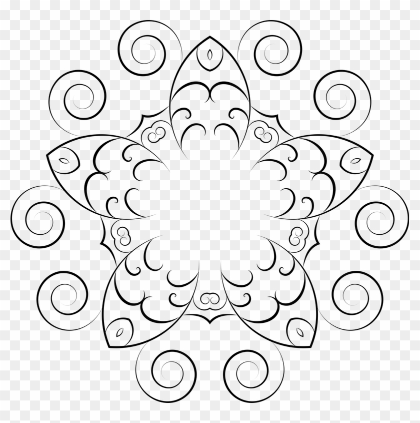 Apartment Medium Size Clipart Simple Floral Design - Floral Pattern Design Png Transparent Png