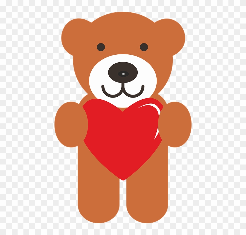 Teddy Bear Valentine Love Cuddly Bear 14 February - Teddy Bear Graphic Clipart