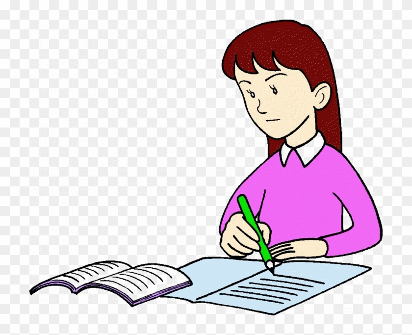 Ask Dr - Blank - Girl Writing Clipart - Png Download
