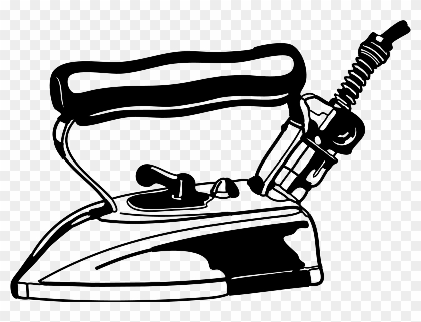 Flat Iron Clip Art Black And White - Png Download #5412569