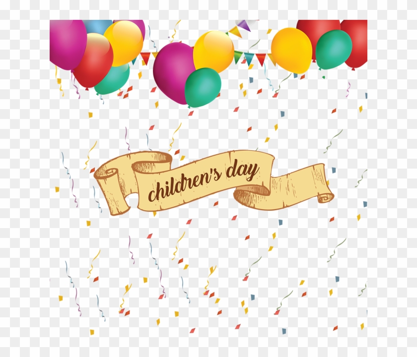 Picture Free Baloon Vector Balloon Ribbon - Children's Day Png Clipart