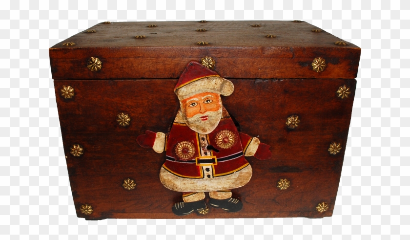 Wooden Gift Box With Iron Santa Lock - Plywood Clipart #5412851