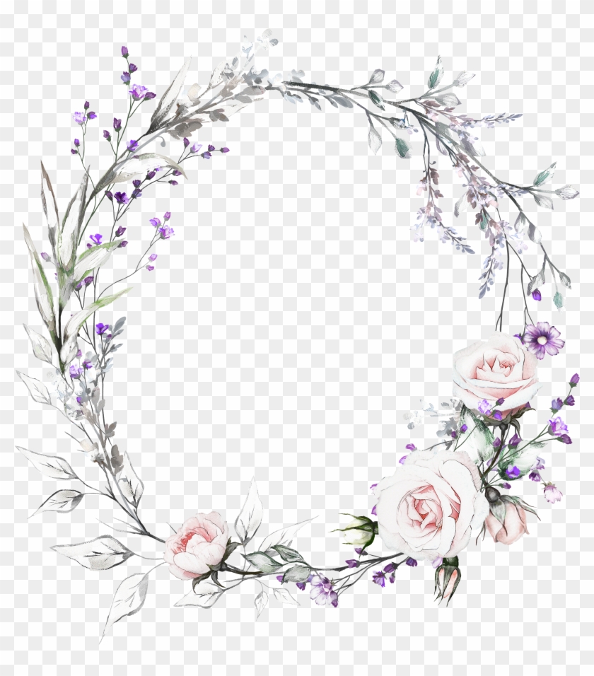 Vintage Flower Frame Vector Png Clipart