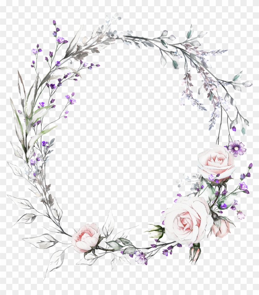 Vintage Flower Frame Vector Png Clipart #5413048