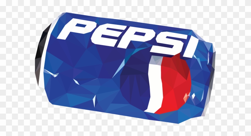 Low Poly Vector Image Of A Can Of Pepsi - Graphic Design Clipart