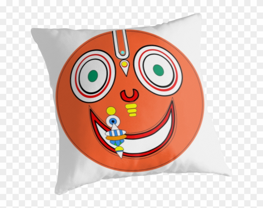 ) By Ladypat Lord Jagannath, Hare Krishna, Throw Pillow, - Cushion Clipart #5415084