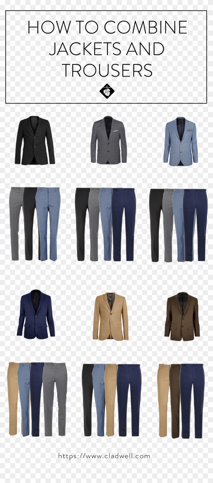 There's Something Intimidating About Mixing And Matching - Combine Jackets And Trousers Clipart #5415090