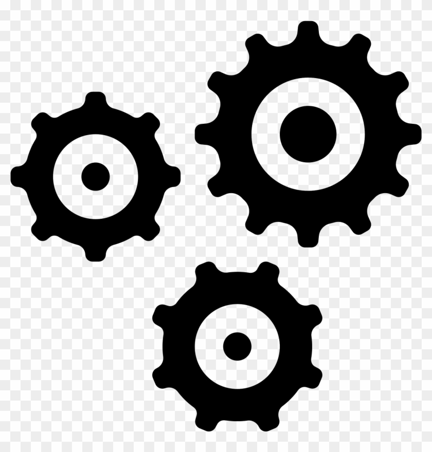 This Icon Has Three Gears In A Triangular Shape That - Config File Icon Clipart