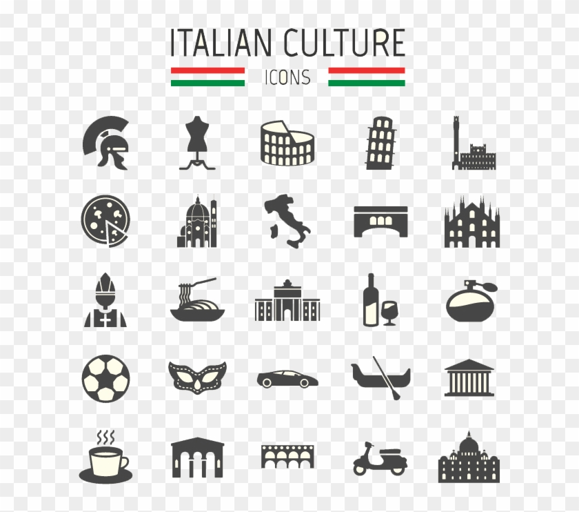 Italian Culture - Elementos Representativos De Italia Clipart #5415601