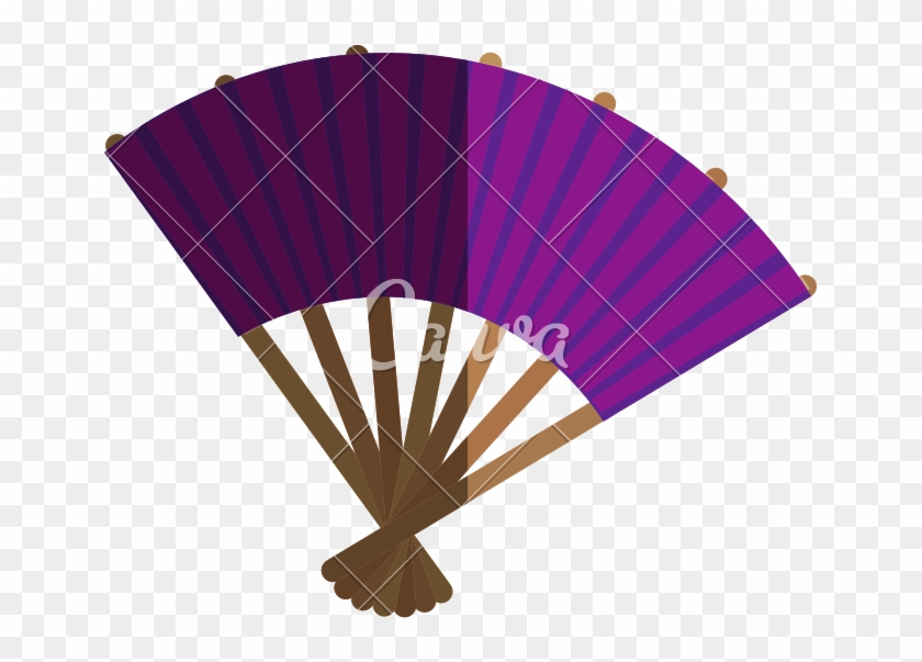 Purple Japanese Fan Png Transparent - Hot Air Balloon Clipart #5415912
