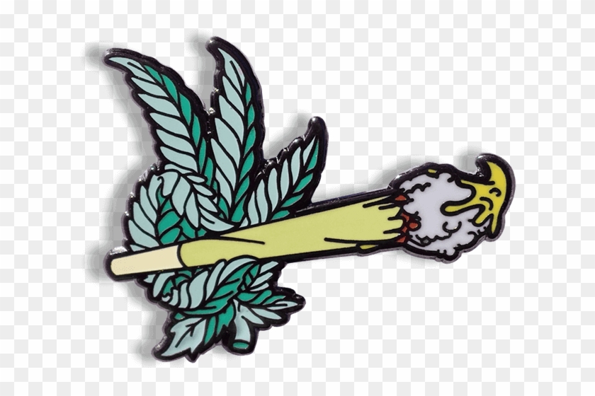 Magic Brush Enamel Pin - Weed Enamel Pin Clipart