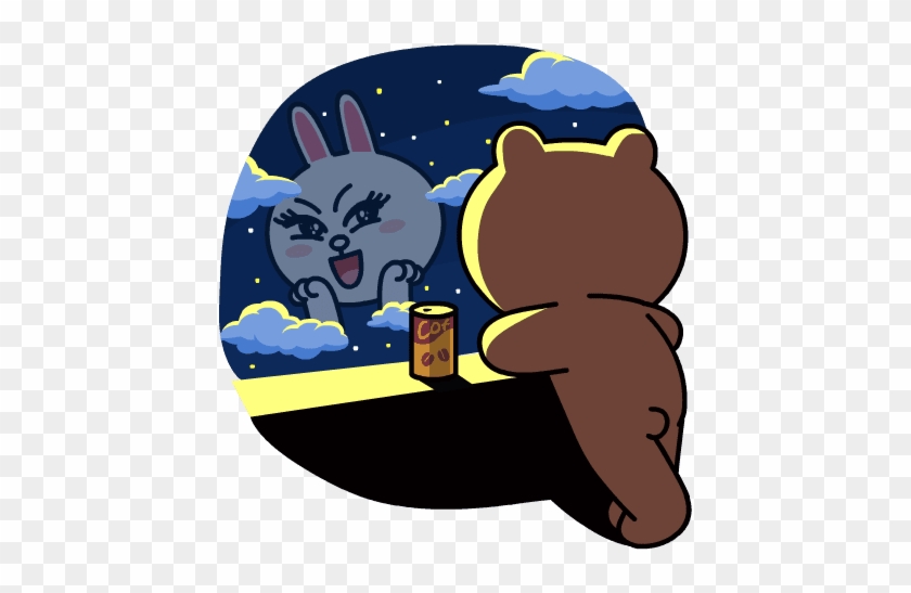 Brown & Cony Sweet Love - Sticker Brown And Cony Love Clipart
