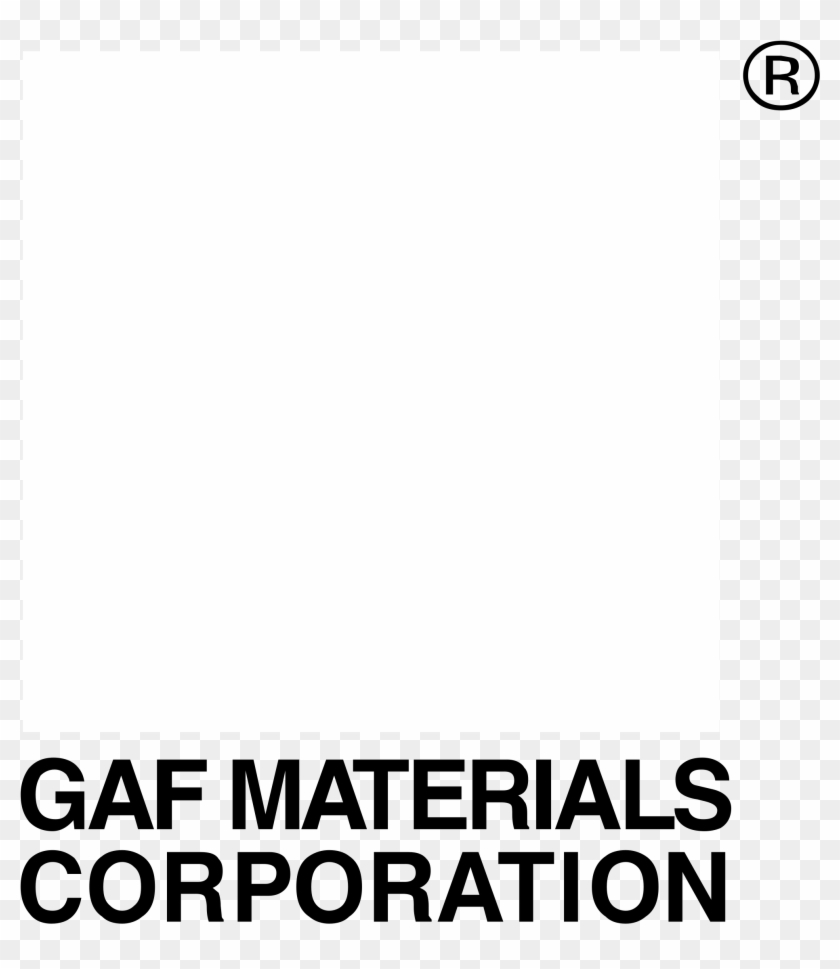 Gaf Materials Corporation Logo Black And White - Gaf Materials Corporation Clipart #5417136