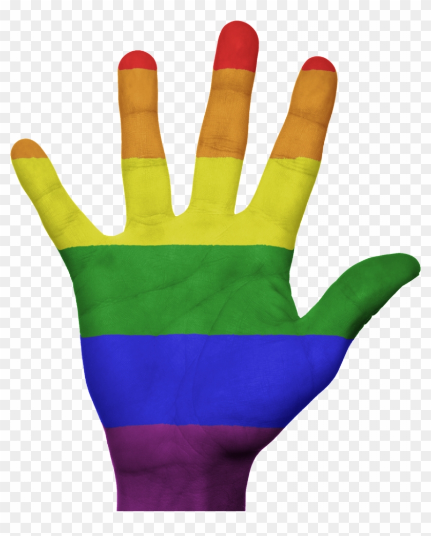Hand Flag - Lgbt Hand Png Clipart