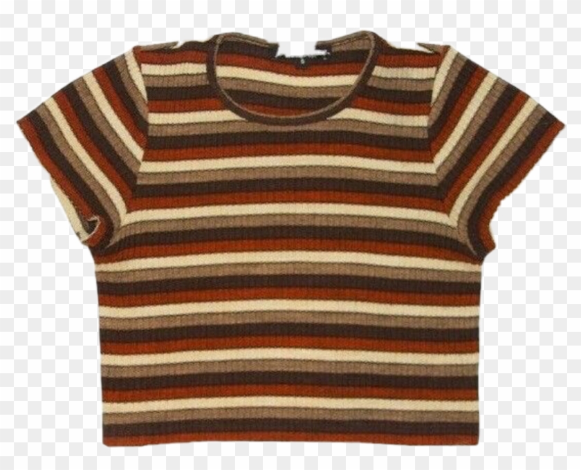 #moodboard #niche #vintage #aesthetic #tumblr #png - 90s Striped Crop Top Clipart