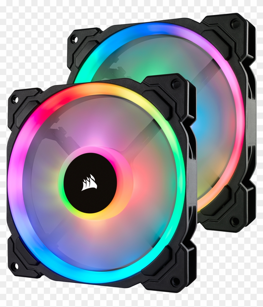 Corsair Ll Series Co 9050074 Ww Ll140 Rgb, 140mm Dual - Corsair Ll140 Rgb Twin Pack With Lighting Node Pro Clipart